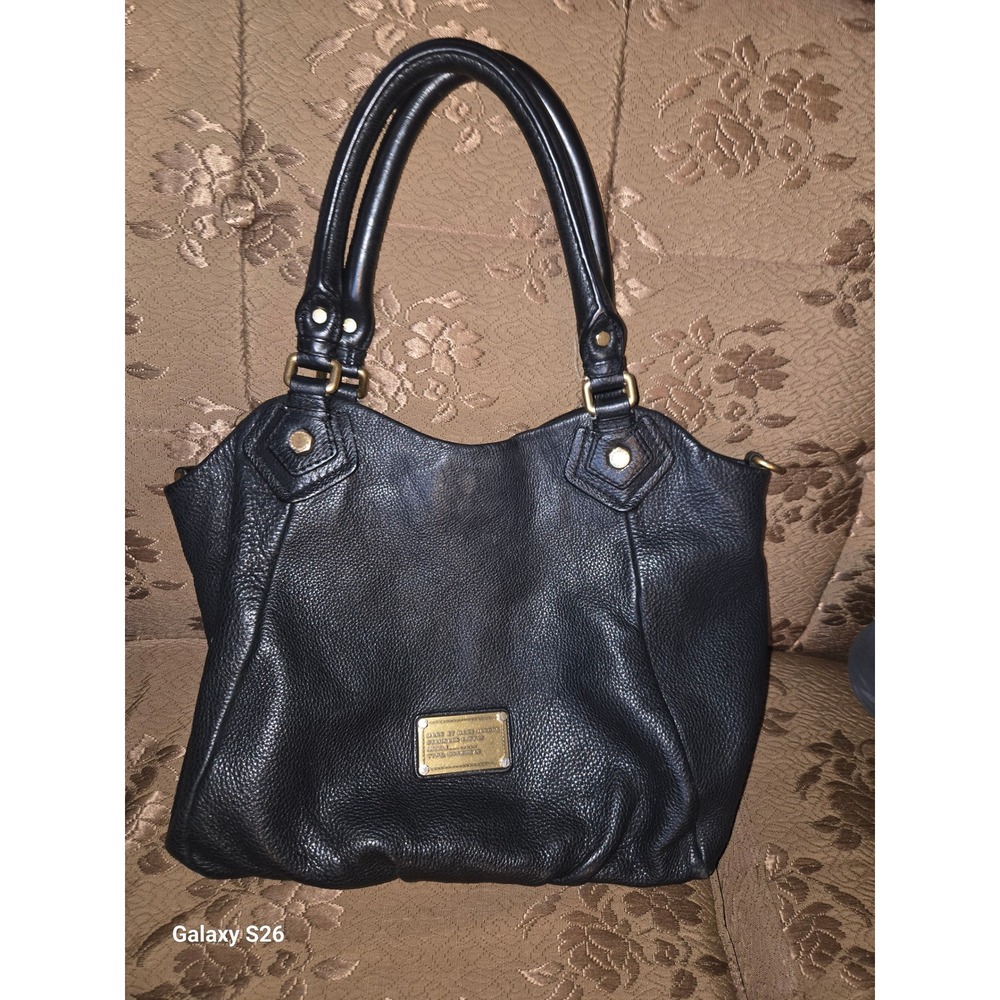 34. Marc by Marc Jacobs Classic Q Fran Shopper Tote Black Pebbled Leather Bag